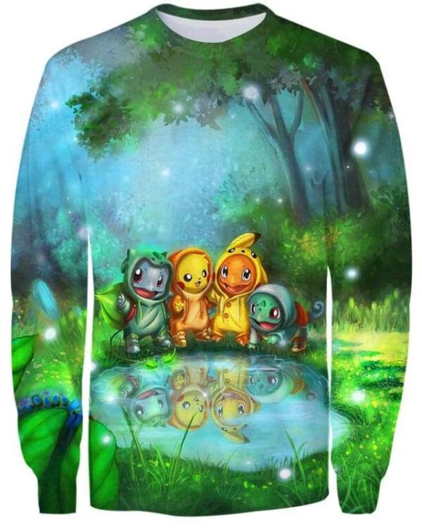 Forest Friends Pokemon - All Over Apparel - Sweatshirt / S - www.secrettees.com