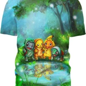 Forest Friends Pokemon - All Over Apparel - T-Shirt / S - www.secrettees.com