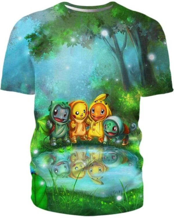 Forest Friends Pokemon - All Over Apparel - T-Shirt / S - www.secrettees.com
