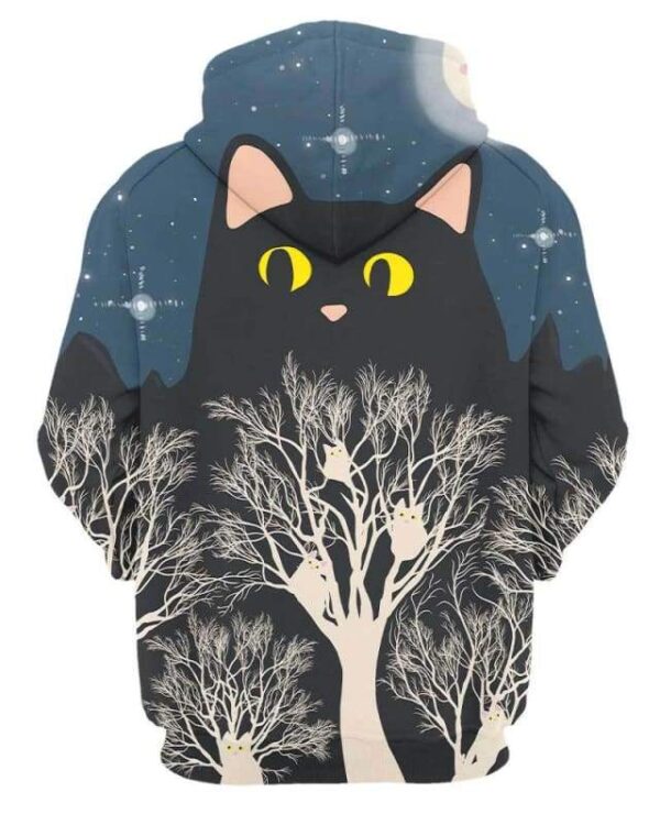 Forest Night Cats - All Over Apparel - www.secrettees.com