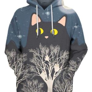 Forest Night Cats - All Over Apparel - Hoodie / S - www.secrettees.com