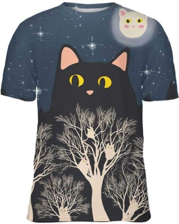 Forest Night Cats - All Over Apparel - Kid Tee / S - www.secrettees.com