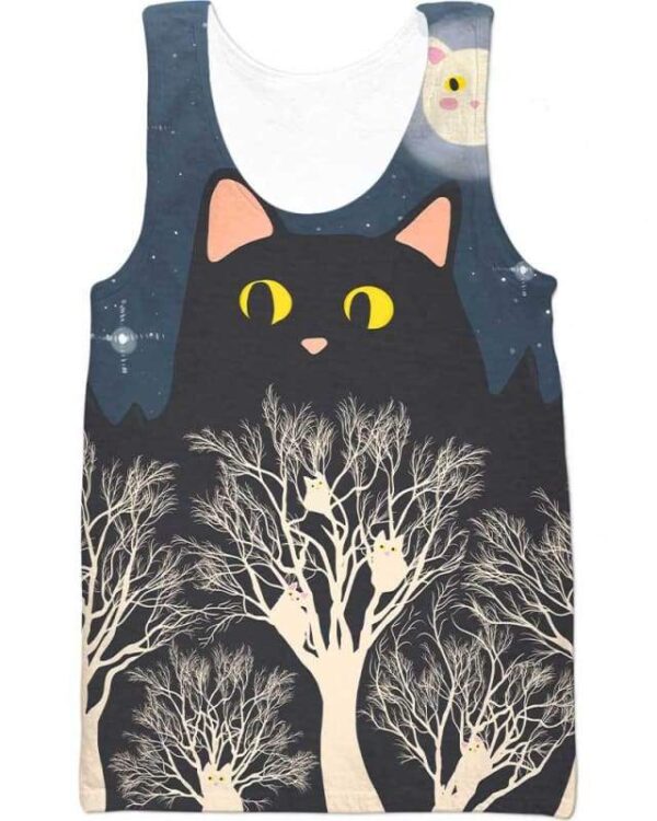 Forest Night Cats - All Over Apparel - Tank Top / S - www.secrettees.com
