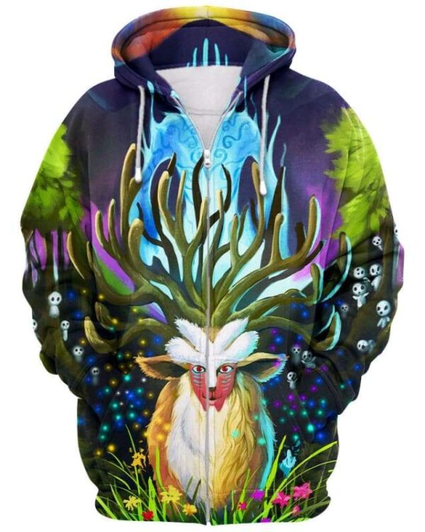 Forest Spirit - All Over Apparel - Zip Hoodie / S - www.secrettees.com