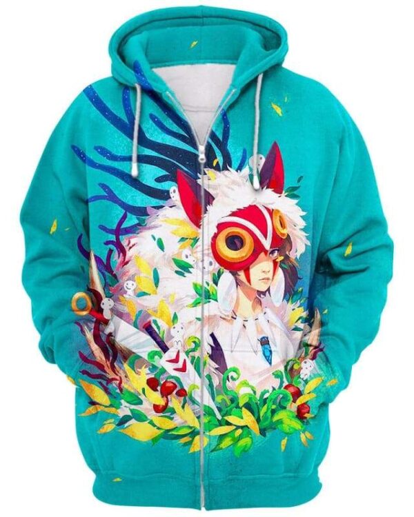 Forest Warrior - All Over Apparel - Zip Hoodie / S - www.secrettees.com