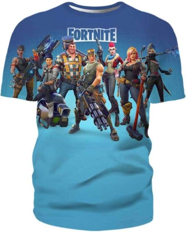 Fortnite Heroes - All Over Apparel - T-Shirt / S - www.secrettees.com