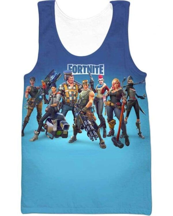 Fortnite Heroes - All Over Apparel - Tank Top / S - www.secrettees.com