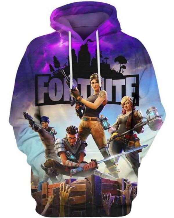 Fortnite Zombie Mode - All Over Apparel - Hoodie / S - www.secrettees.com