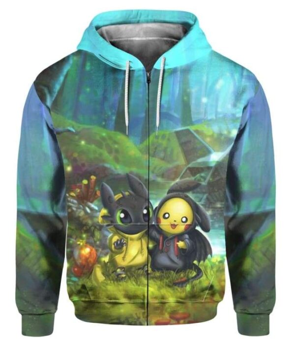 Friendship Forest - All Over Apparel - Zip Hoodie / S - www.secrettees.com