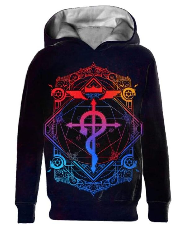 Fullmetal Alchemist - All Over Apparel - Kid Hoodie / S - www.secrettees.com