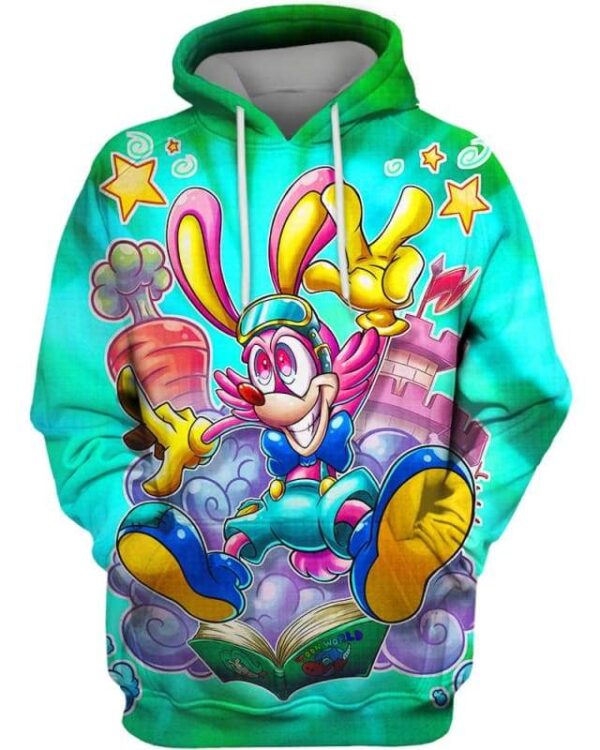 Funny Bunny - All Over Apparel - Hoodie / S - www.secrettees.com
