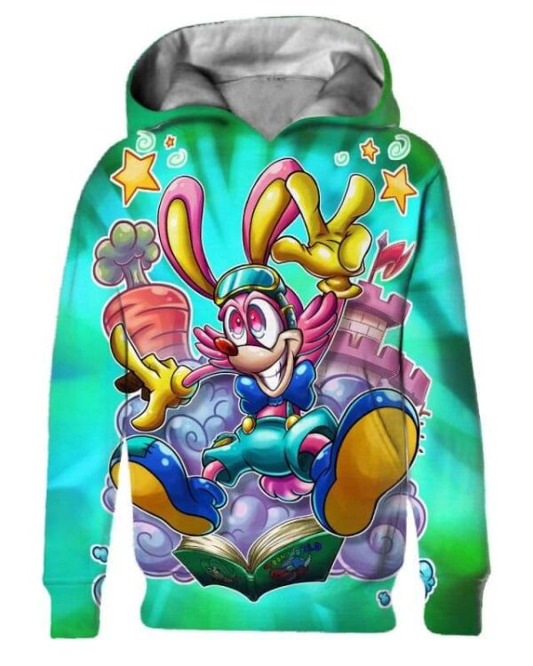 Funny Bunny - All Over Apparel - Kid Hoodie / S - www.secrettees.com