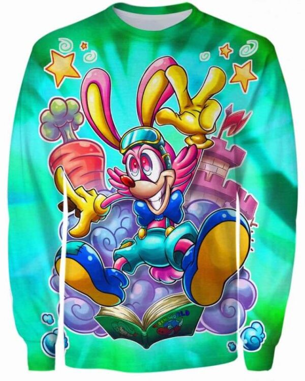 Funny Bunny - All Over Apparel - Sweatshirt / S - www.secrettees.com