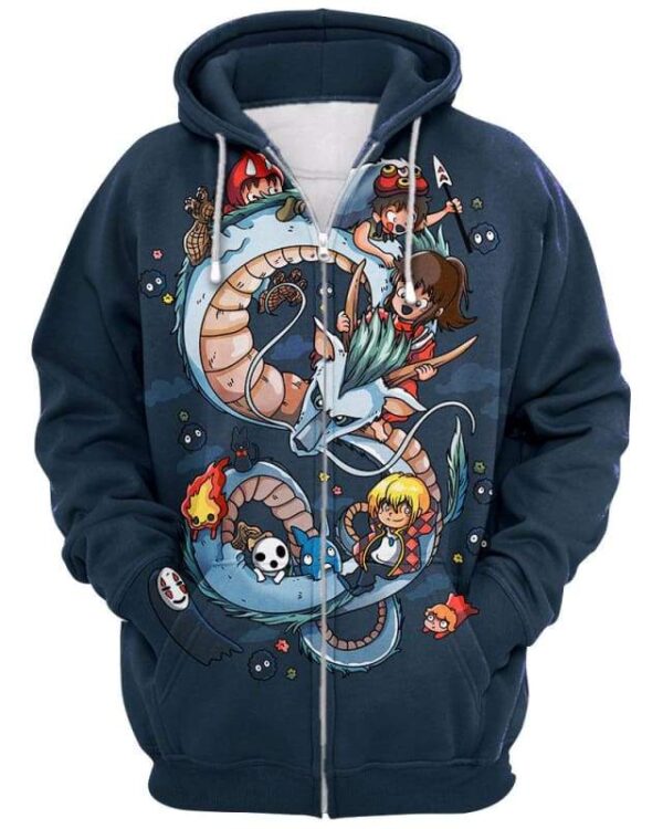 G- World - All Over Apparel - Zip Hoodie / S - www.secrettees.com