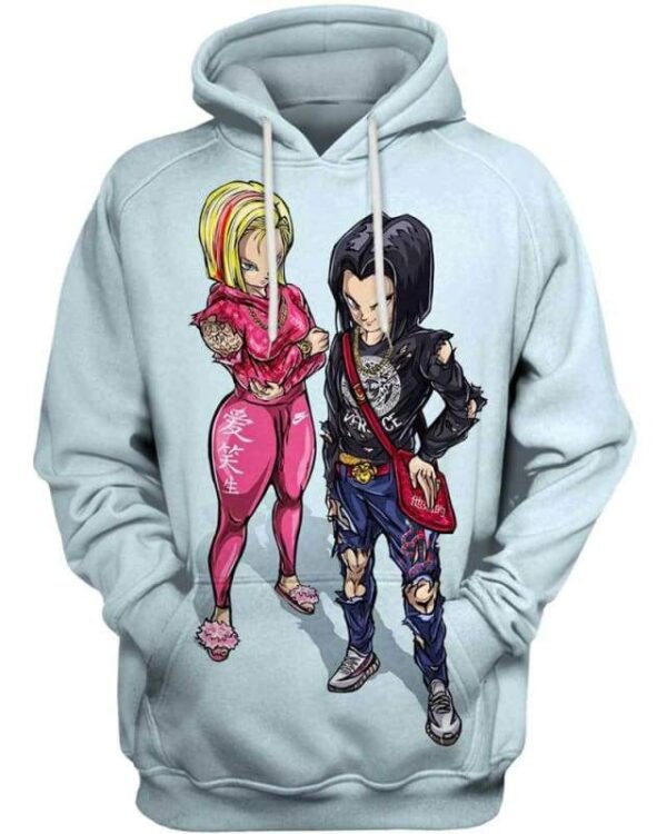 Gang android 17 18 Fashion - All Over Apparel - Hoodie / S - www.secrettees.com