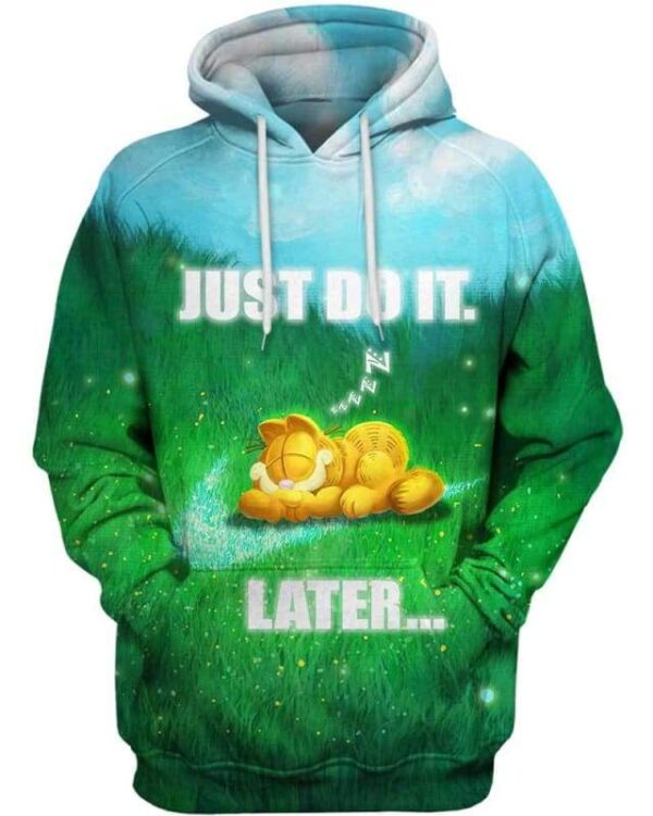 Garfield - Just Do It Later - All Over Apparel - Hoodie / S - www.secrettees.com