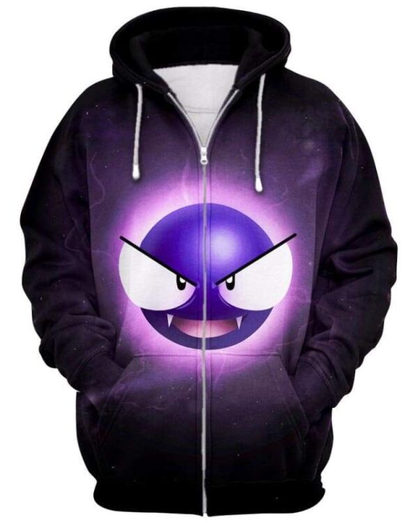 Gastly - All Over Apparel - Zip Hoodie / S - www.secrettees.com