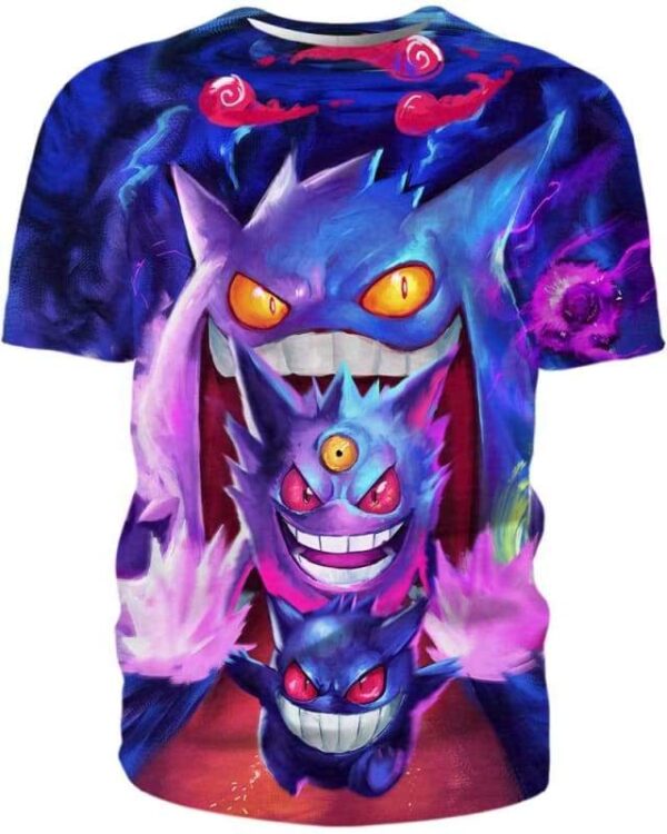 Gengar Family - All Over Apparel - T-Shirt / S - www.secrettees.com