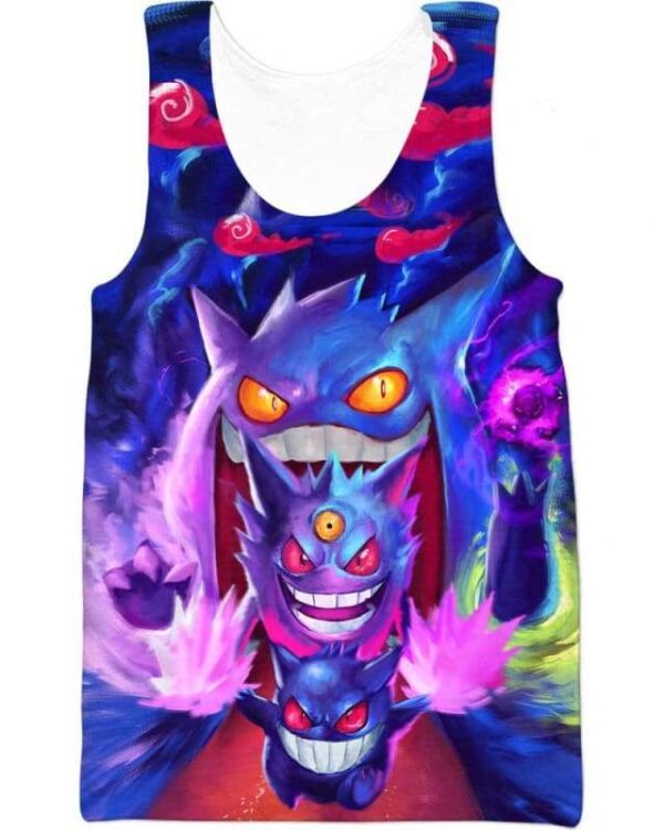 Gengar Family - All Over Apparel - Tank Top / S - www.secrettees.com
