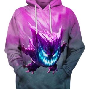 Gengar Hilarious - All Over Apparel - Hoodie / S - www.secrettees.com