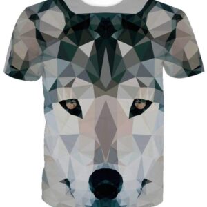 Geometric Wolf 3D T-shirt - All Over Apparel - T-Shirt / S - www.secrettees.com
