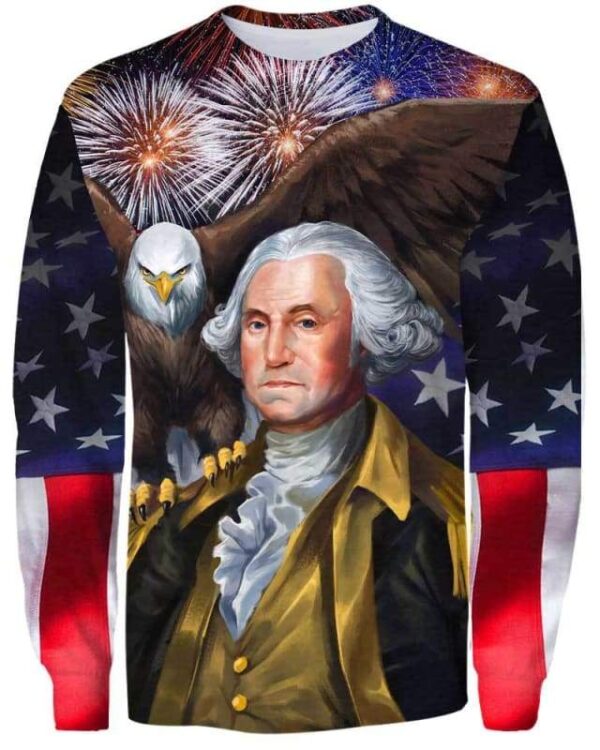 George Washington - All Over Apparel - Sweatshirt / S - www.secrettees.com