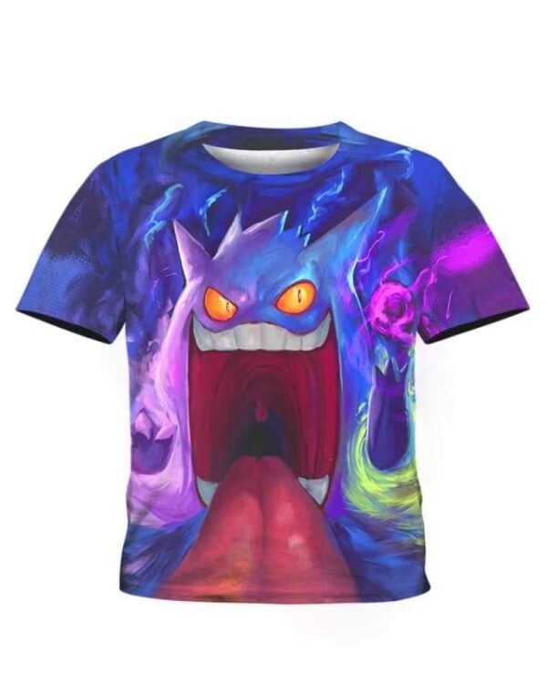 Gigantamax Gengar - All Over Apparel - Kid Tee / S - www.secrettees.com