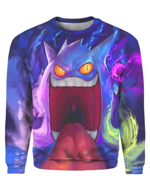 Gigantamax Gengar - All Over Apparel - Sweatshirt / S - www.secrettees.com