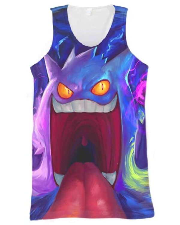 Gigantamax Gengar - All Over Apparel - Tank Top / S - www.secrettees.com