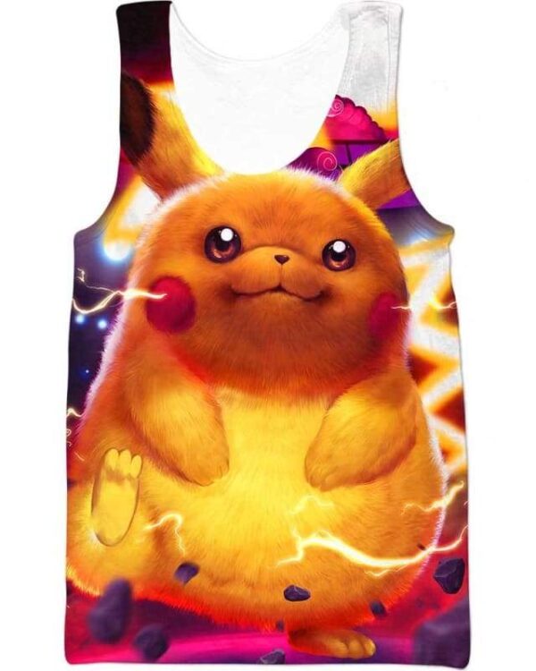 Gigantamax Pikachu - All Over Apparel - Tank Top / S - www.secrettees.com