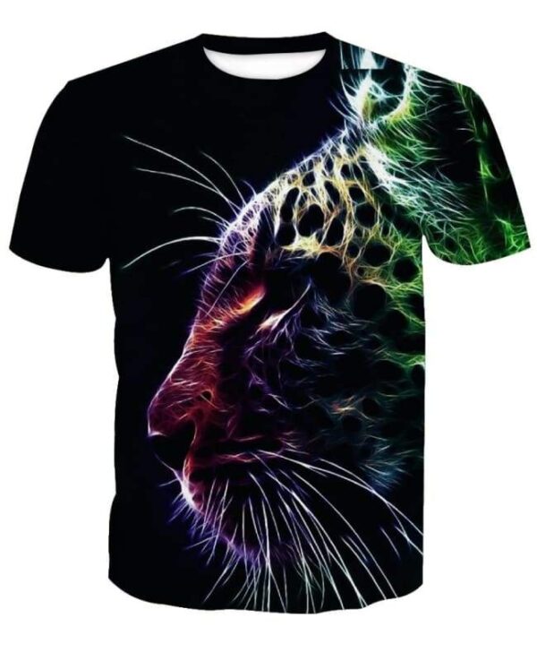 Glow color Leopad 3D T-shirt - All Over Apparel - T-Shirt / S - www.secrettees.com