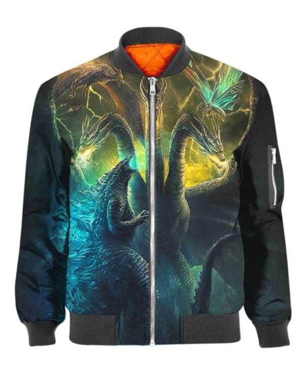 Godzilla King of the Monsters - All Over Apparel - Bomber / S - www.secrettees.com