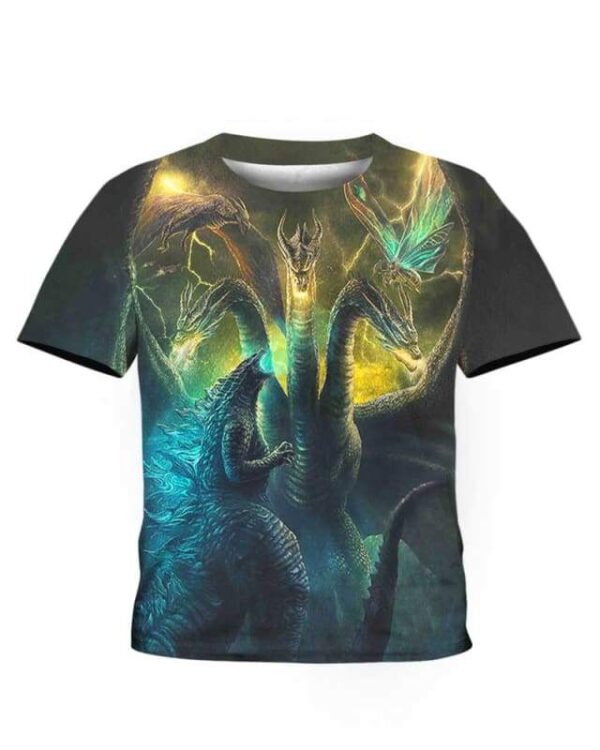 Godzilla King of the Monsters - All Over Apparel - Kid Tee / S - www.secrettees.com