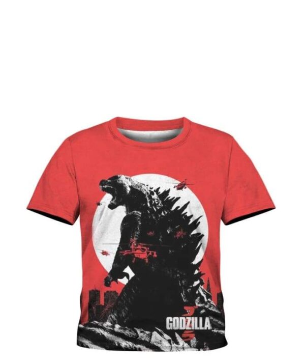 Godzilla Red - All Over Apparel - Kid Tee / S - www.secrettees.com