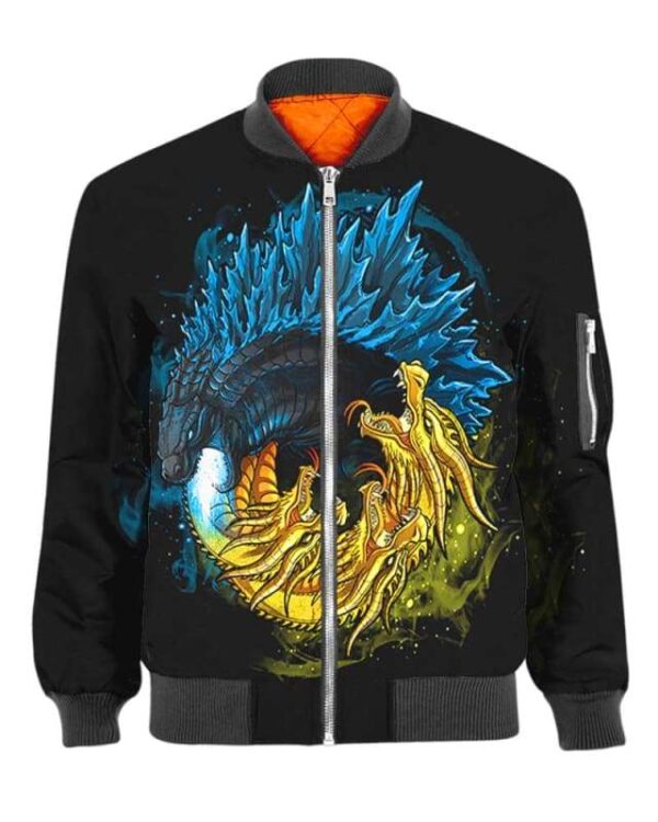 Godzilla Yin Yang - All Over Apparel - Bomber / S - www.secrettees.com