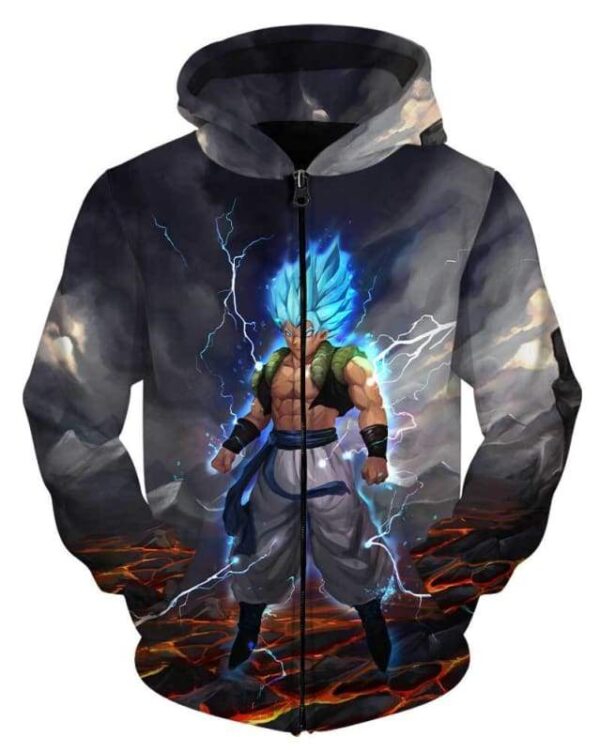 Gogeta Super - All Over Apparel - Zip Hoodie / S - www.secrettees.com