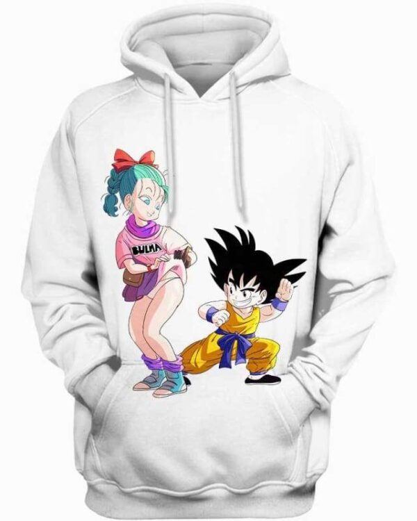 Goku & Bulma Sculaccia - All Over Apparel - Hoodie / S - www.secrettees.com