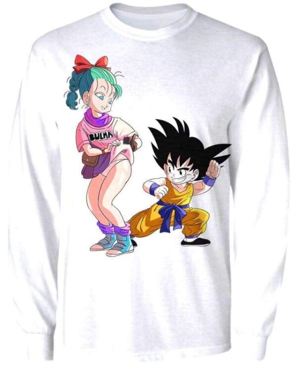 Goku & Bulma Sculaccia - All Over Apparel - Sweatshirt / S - www.secrettees.com