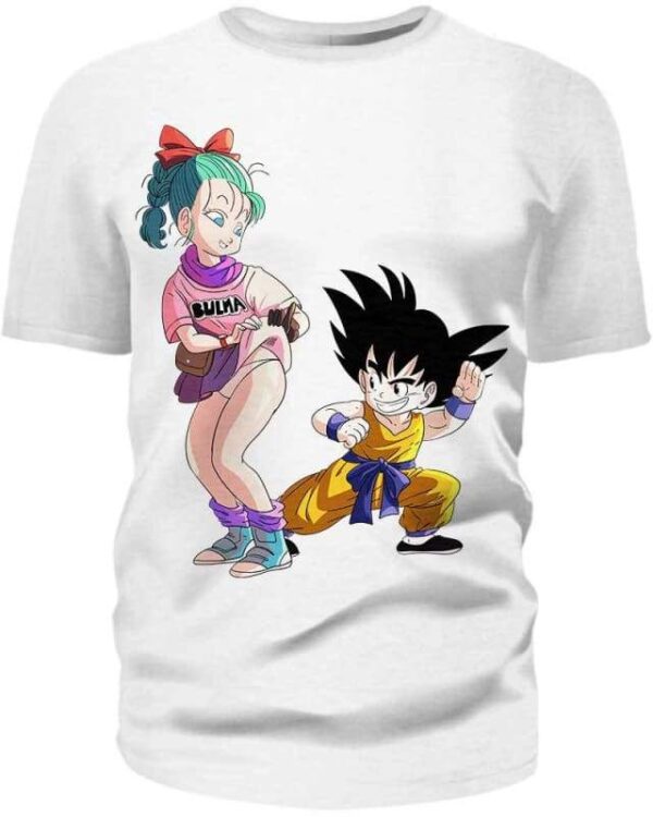 Goku & Bulma Sculaccia - All Over Apparel - T-Shirt / S - www.secrettees.com