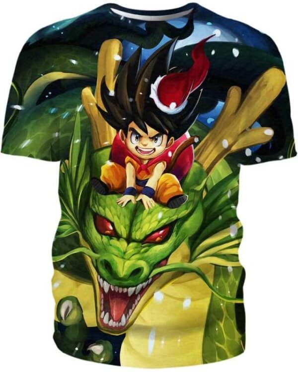 Goku Christmas - All Over Apparel - Kid Tee / S - www.secrettees.com