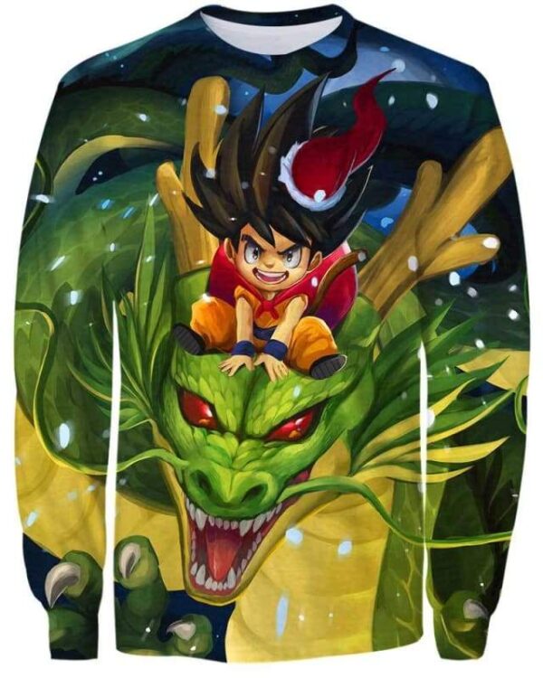 Goku Christmas - All Over Apparel - Sweatshirt / S - www.secrettees.com