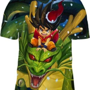 Goku Christmas - All Over Apparel - T-Shirt / S - www.secrettees.com