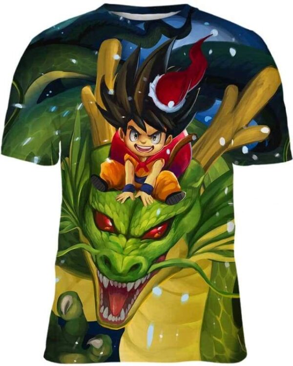 Goku Christmas - All Over Apparel - T-Shirt / S - www.secrettees.com
