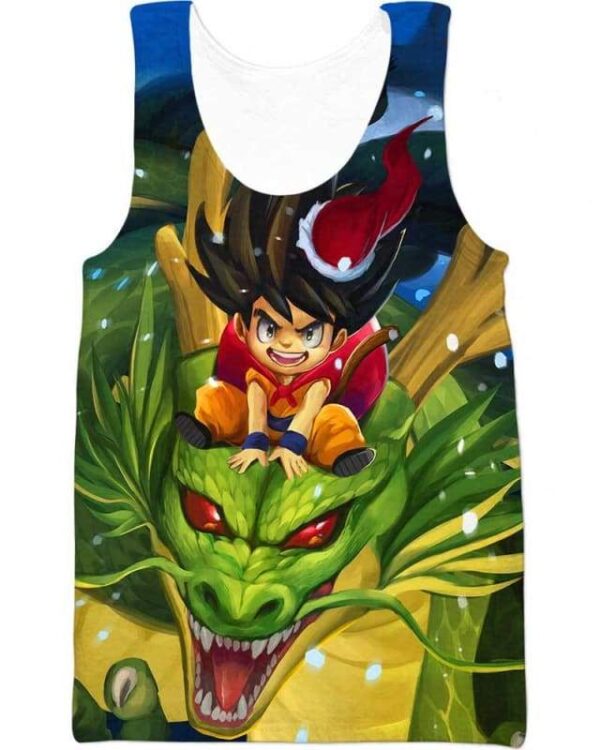 Goku Christmas - All Over Apparel - Tank Top / S - www.secrettees.com