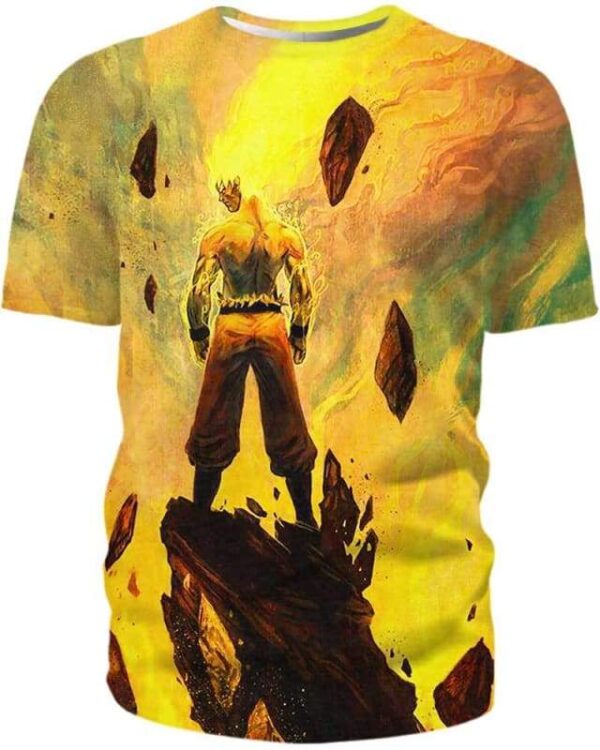 Goku Fire - All Over Apparel - T-Shirt / S - www.secrettees.com