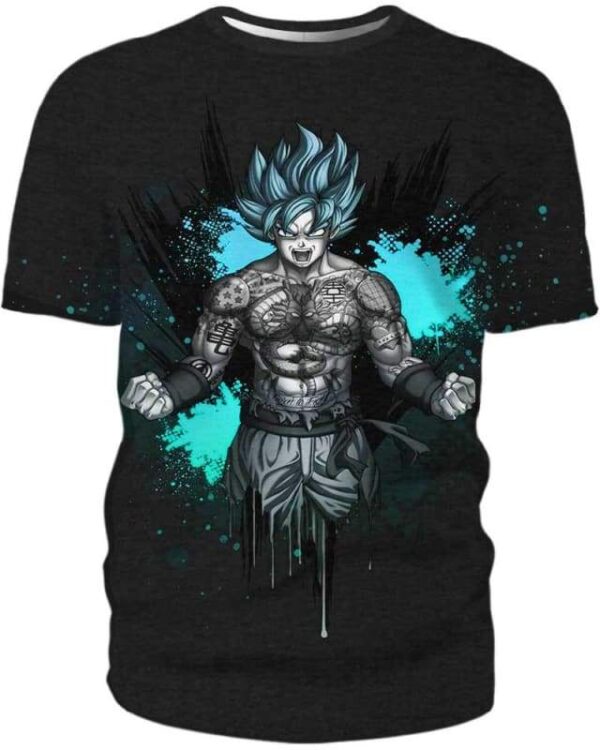 Goku Muscle Strength - All Over Apparel - T-Shirt / S - www.secrettees.com