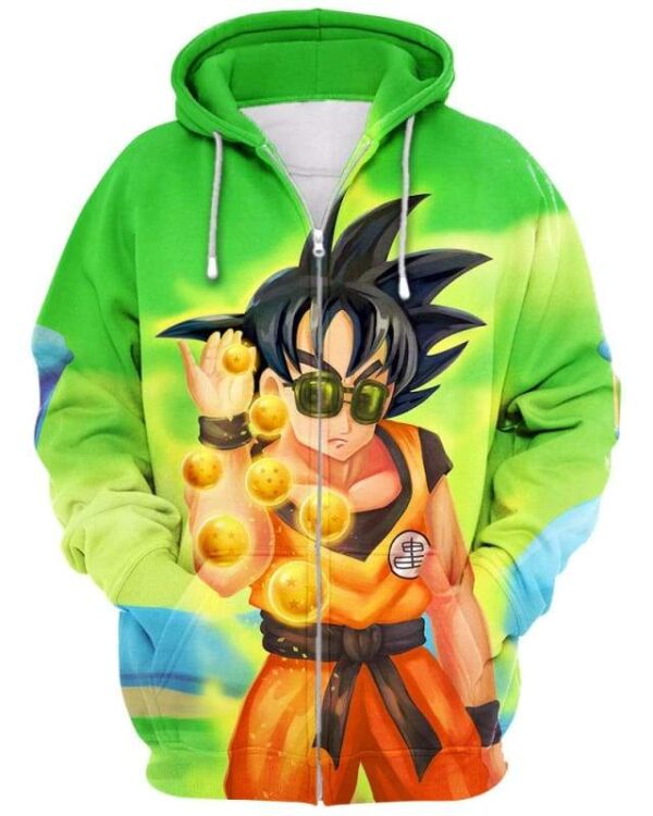 Goku Salt Bae - All Over Apparel - Zip Hoodie / S - www.secrettees.com