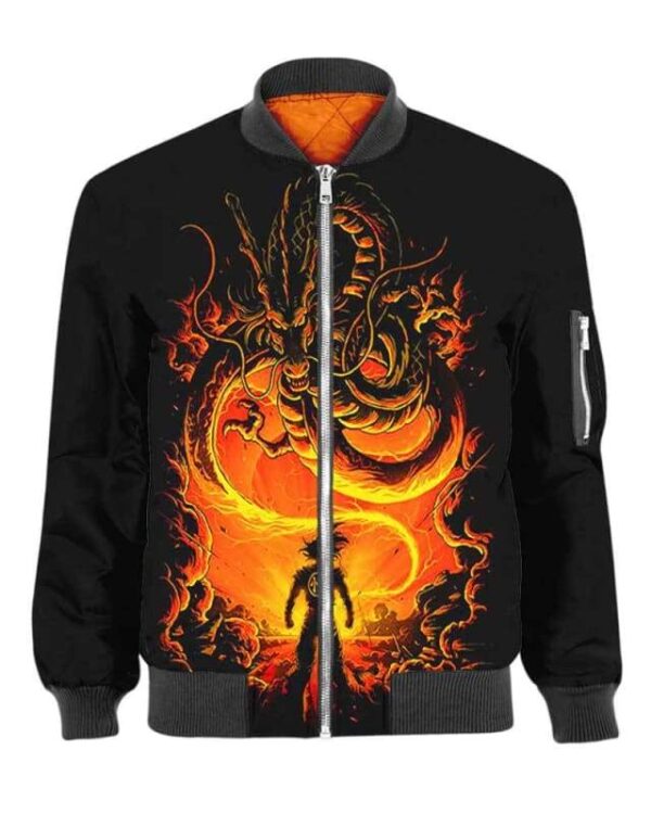 Goku vs Dragon Shenron - All Over Apparel - Bomber / S - www.secrettees.com