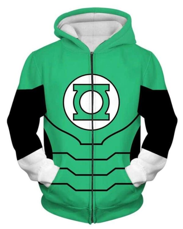 Green Lantern - All Over Apparel - Zip Hoodie / S - www.secrettees.com