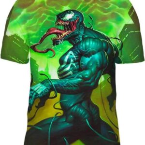 Green Venom - All Over Apparel - T-Shirt / S - www.secrettees.com